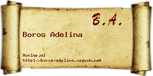 Boros Adelina névjegykártya